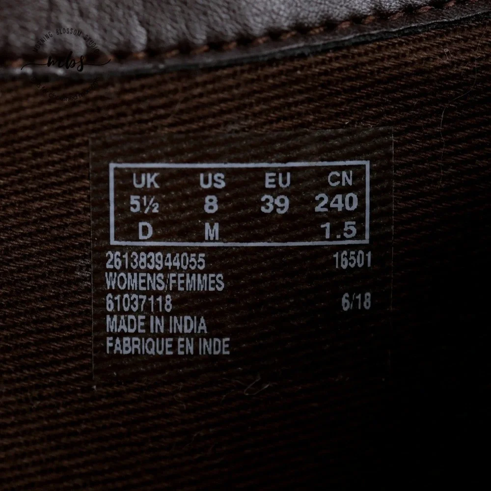 Clarks Maypearl Leather Side Zip Boots Brown Women 8